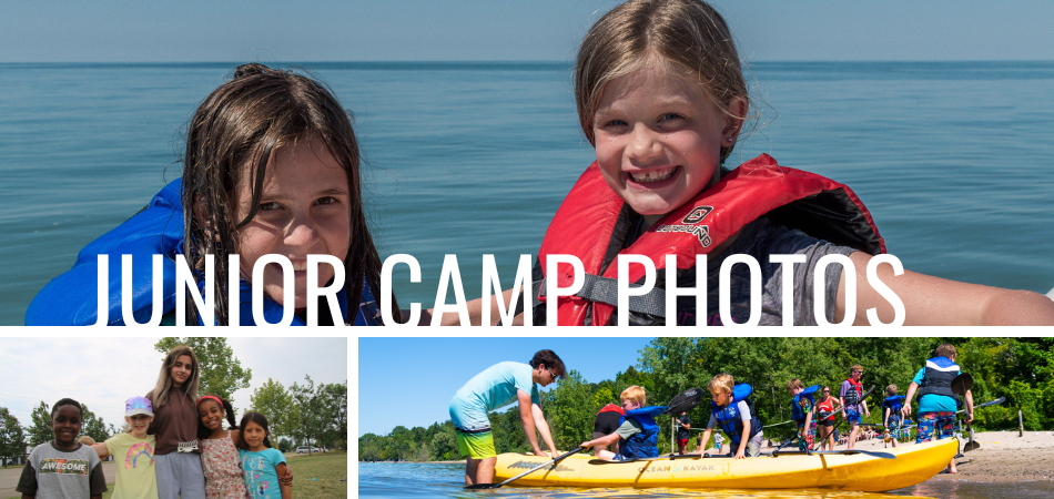 collage of photos for junior camp